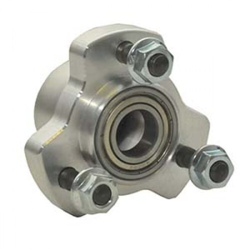 RACING GO KART ALUMINUM METRIC PATTERN FRONT WHEEL HUB 17MM SILVER 8MM X 1.25 - Picture 1 of 1