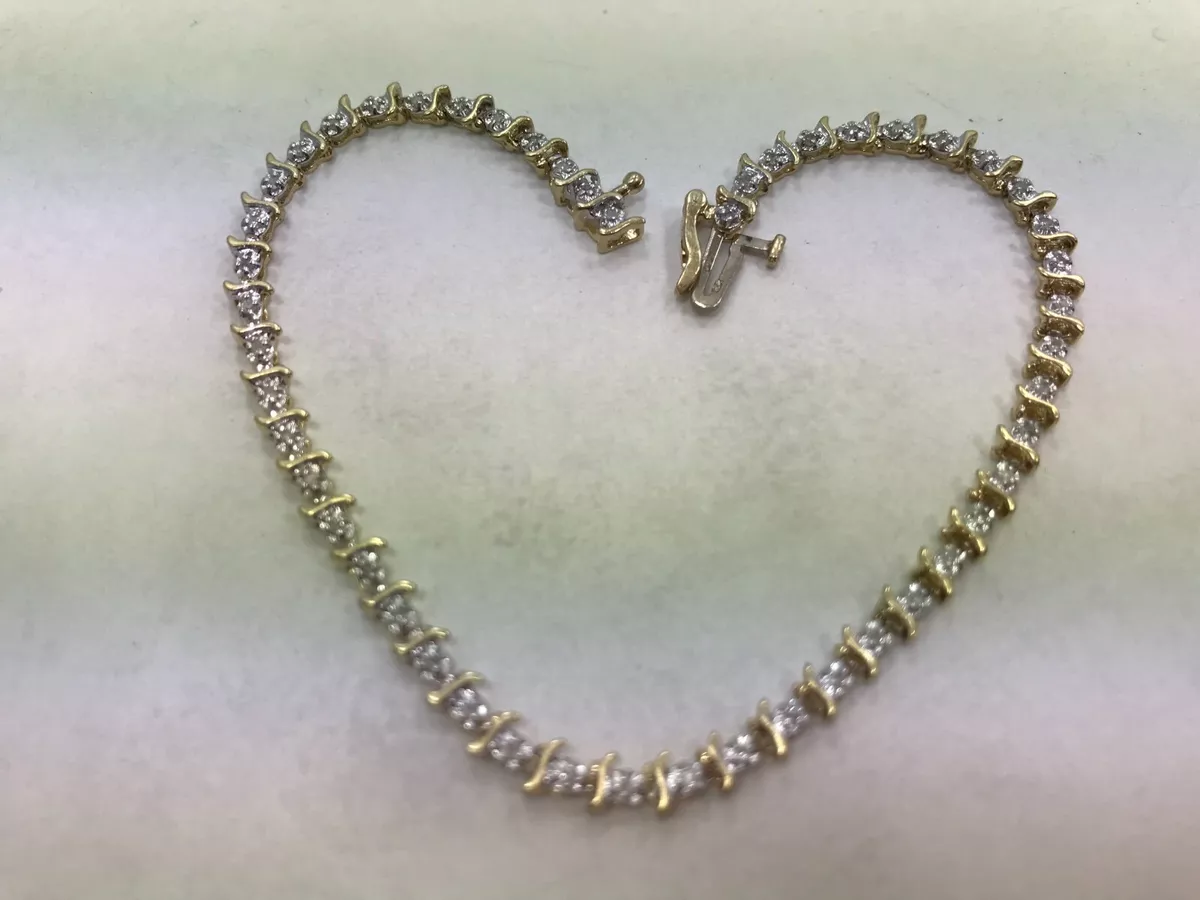 10 carat diamond tennis 2024 bracelet yellow gold