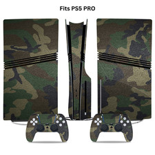 Fits PS5 PRO Disc Console  2 Controller Camo Vinyl Wrap Skin Decal