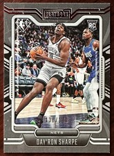 Day'Ron Sharpe 2021-22 Panini Chronicles #270 Playbook Red Parallel /149 Rookie