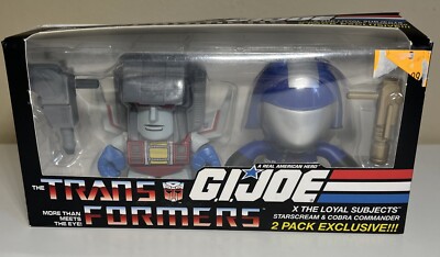  Loyal Subjects 2 Pack Transformers Gi Joe / StarScream vs Cobra Comander Set 