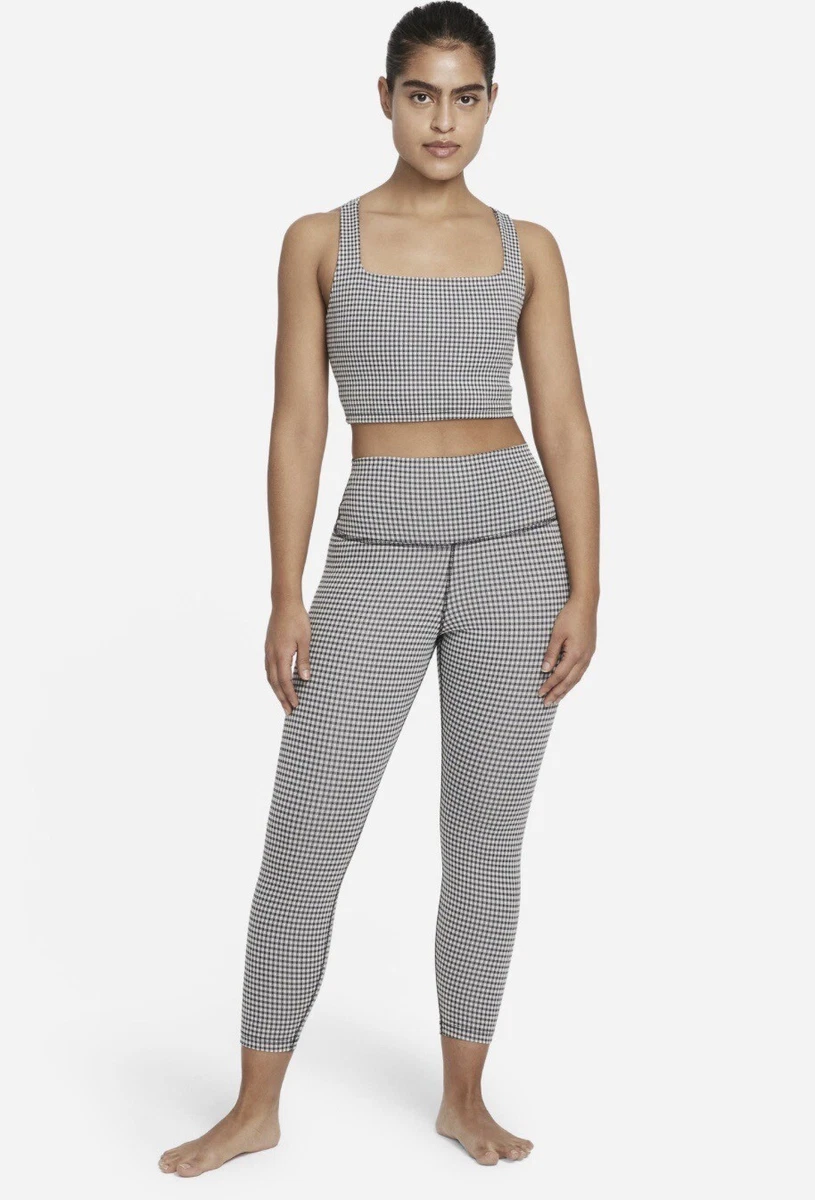 Gingham top workout leggings