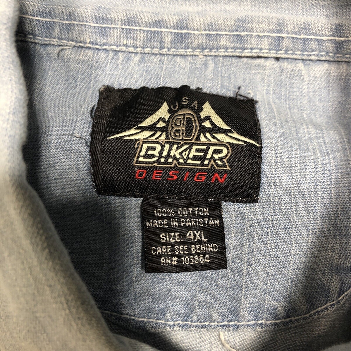 ポケット 2009 Sturgis Shirt Mens 4XL Black Hills Rally Cut Off Denim Button