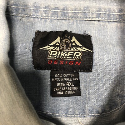 【top】 2009 Sturgis Shirt Mens 4XL Black Hills Rally Cut Off Denim Button