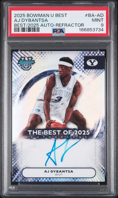 AJ Dybantsa 2025 Bowman Bowman University Best Best of 2025 Autographs