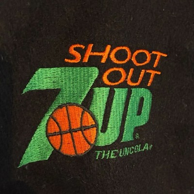 7Up Basketball Shootout Jacket Small Vintage Advertising Promo Wool Leather