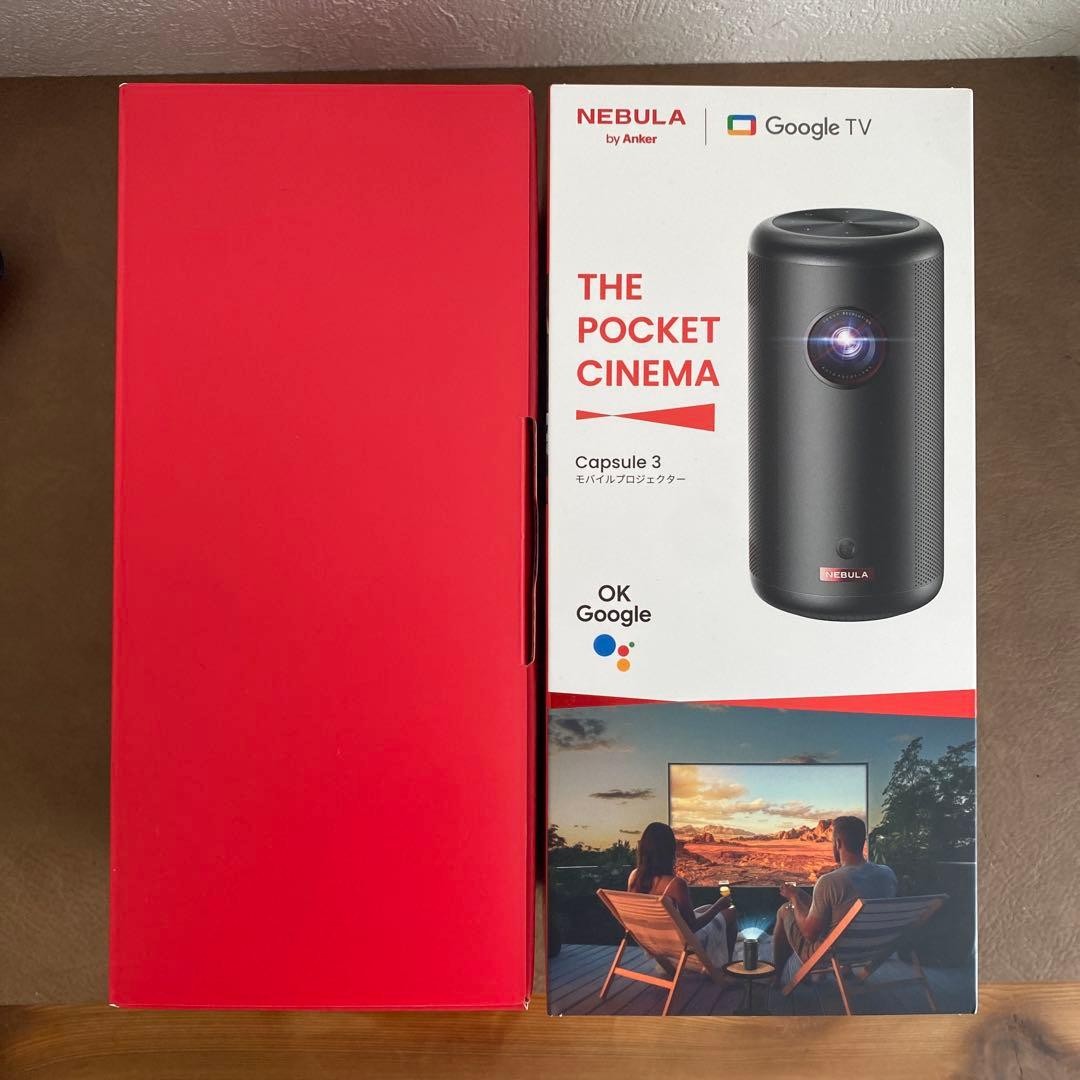 NEBULA Capsule 3 Portable Projector with Google TV & Remote Used