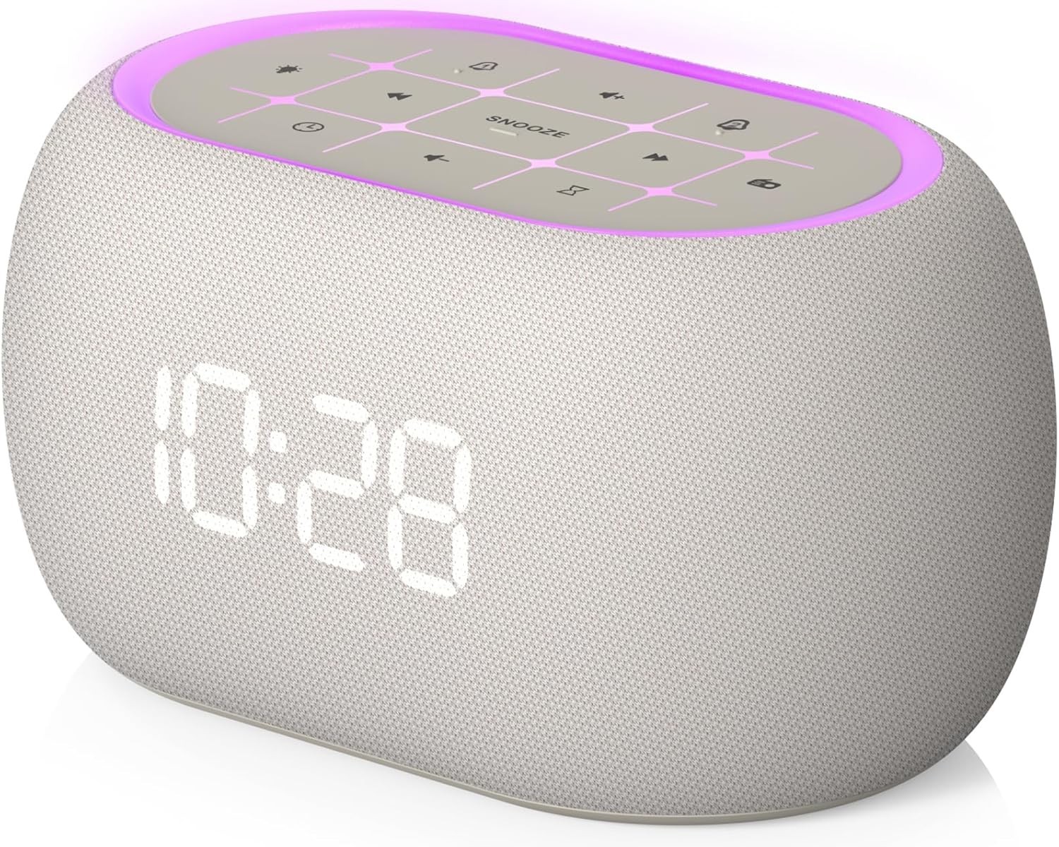 Alarm Clock Radio W/ Dual Alarm Bedroom Alarm Clock Radio W/ Dual Alarm Bedroom 7 Color Night Light, 0 100 % Dimmer image