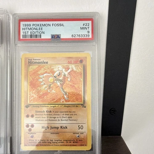 1999 Pokemon Fossil hitmonlee 1st edition 22/62 PSA 9 English