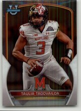 2022 Bowman University Chrome Taulia Tagovailoa #3 Maryland Terrapins