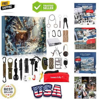 Survival Advent Calendar 2026 for Adult - Survival Kits Advent Calendar for M...