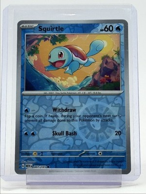 SQUIRTLE 2023 POKEMON S & V 151 COMMON POKEBALL REVERSE HOLO 007/165 Q1300-H