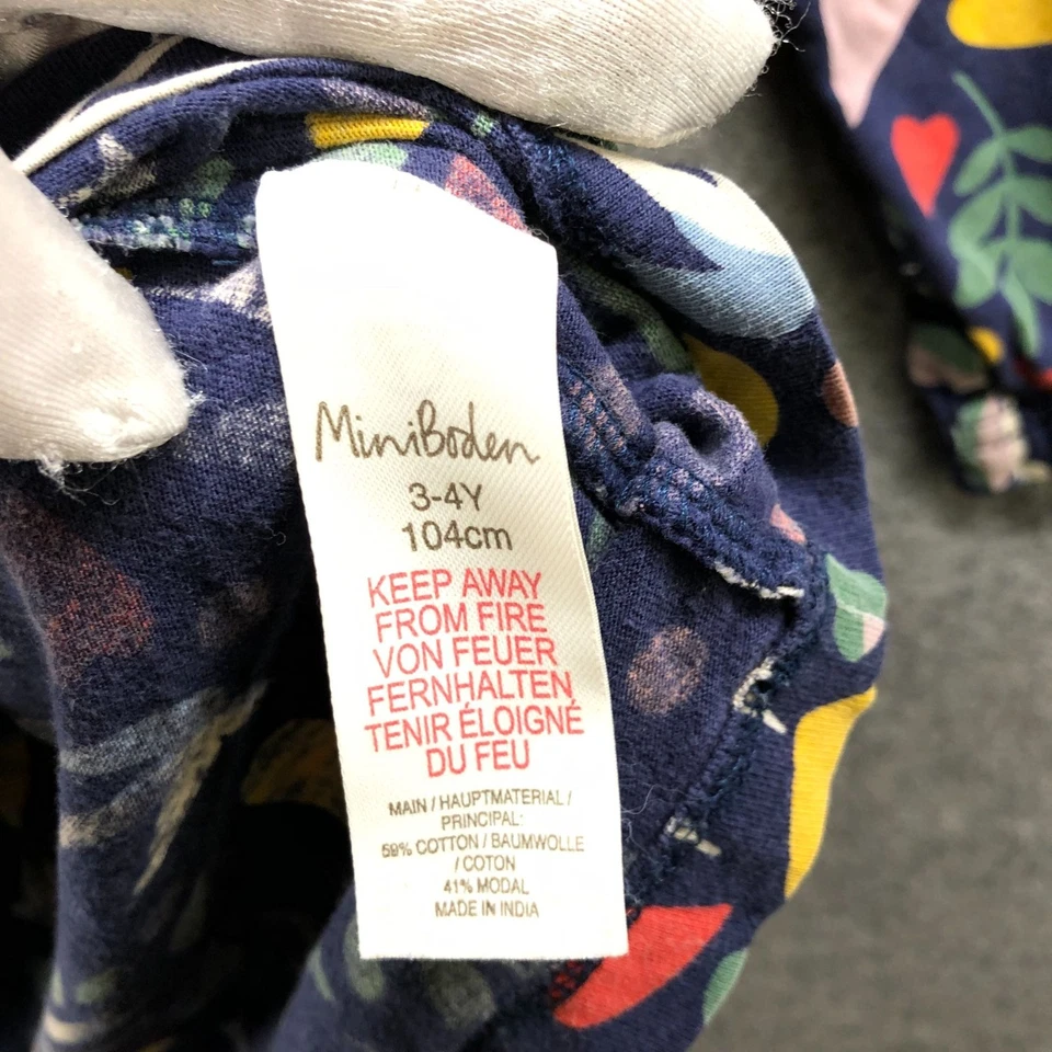 Vestido Jersey Mini Boden Niñas 3T-4T Posie Manga Larga Estribor Azul Lovebirds Foto 4 de 4