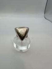 VTG Sterling Silver .925 Made in Mexico TRIANGLE DOME TOP - 12.1 grams, size 8