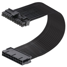 ATX 24 Pin Motherboard Power Supply Sleeved Cable, ATX PSU Extension Wire, 24 Pi