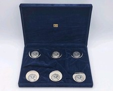 6 SEGNAPOSTO DESIGN BRUNO CASSINARI-IN ACCIAIO/BRONZO ARGENTATO-ANNI 80'-VINTAGE