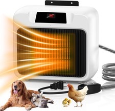 Dog House Heater With Thermostat,Heated 6FT Anti Chew White