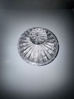 Vintage Pressed Glass Lidded Candy Dish with Starburst Pattern — photo 1