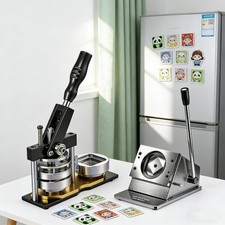 Square Fridge Magnet Press Machine Kit, 2x2 inch/50mm x 50mm, DIY Photo Fridge