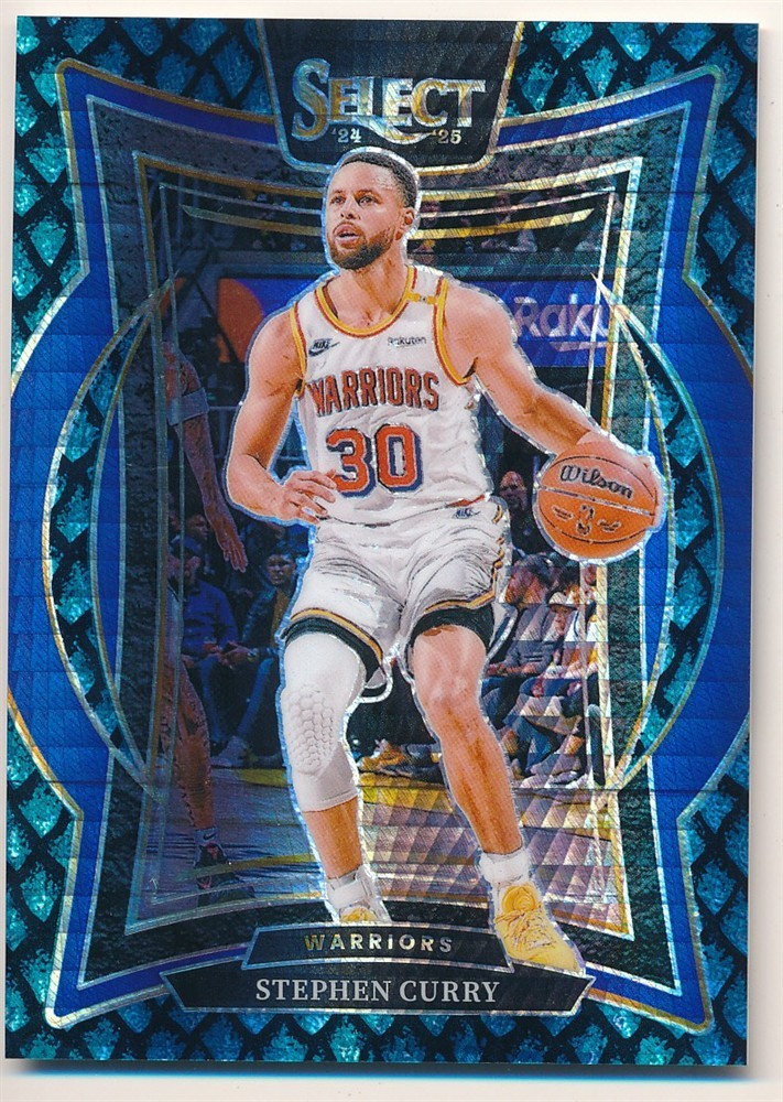 STEPHEN CURRY 2024/25 PANINI SELECT #7 DRAGON SCALE PRIZMS WARRIORS MINT SP #5/8