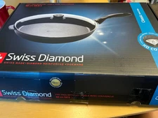 Swiss Diamond - 12.5" Induction Fry Pan w/Glass Lid 6432ic in retail box