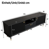 Sonnenh Tv-Schrank Schwarz 170 X 36 X 54 Cm Stauraum