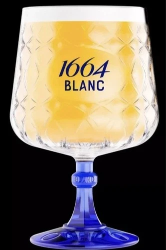 4 Kronenbourg 1664 Blanc 2 Half Pint Glasses 2 Pint Glasses Brand New Pub Man