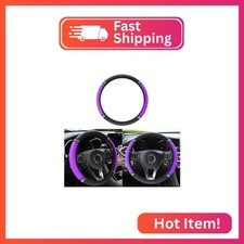Bling Leather Steering Wheel Cover Colorful Rhinestones Elastic Steering Wheel