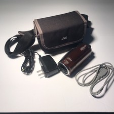 JVC Everio GZ-E100 HD 40xZoom Hand-Held Camcorder w/ SD Card, Power Cord  Case