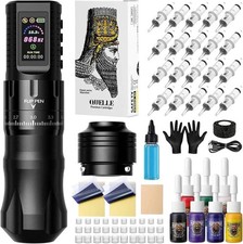 Maquinas De Tatuar Kit Completo Profesional Set De Tintas Para Tatuaje Con Caso