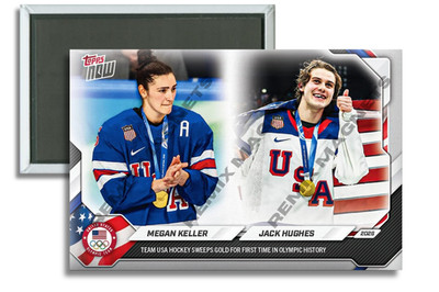 2026 Team USA Hockey Winter Olympics Jack Hughes Megan Keller 2'' x 3'' Magnet