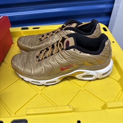 Nike Air Max Plus TN 1 Tuned Air Metallic Gold/Red 903827-700 Men s Size 10