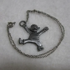 Muppets Inc Jim Henson "Ernie"  Pewter Necklace Vintage 18"