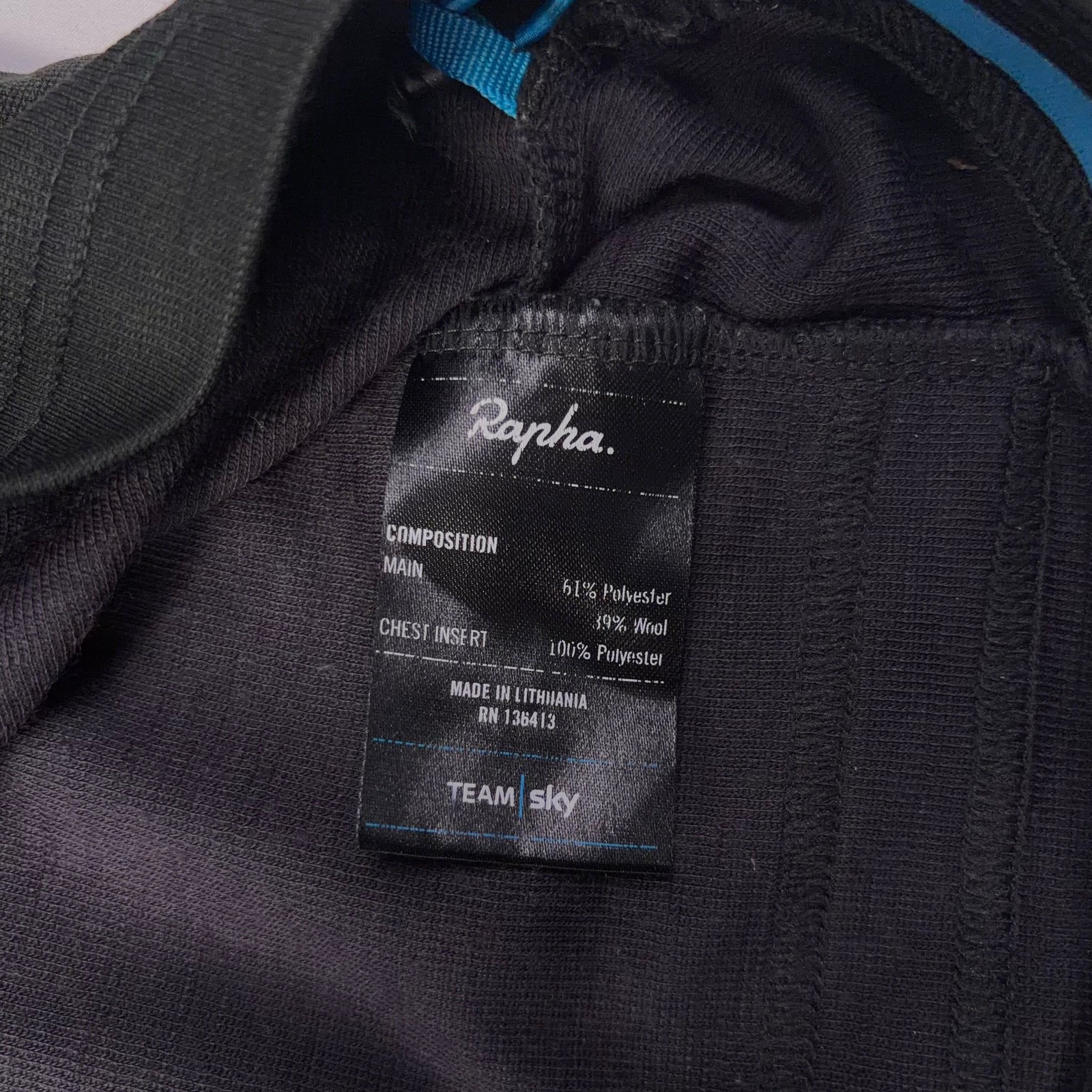 Rapha Men’s Team Sky Club Jersey - M - Black / Grey - Excellent Used Condition image 6