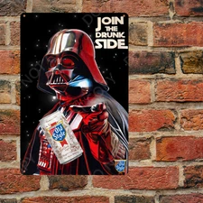 Old  Style Beer Join the Drunk Side Beer Tin Metal Sign Wall Decor Bar Man Cave