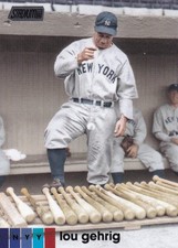 2020 Topps Stadium Club Lou Gehrig Black Foil Yankees Card