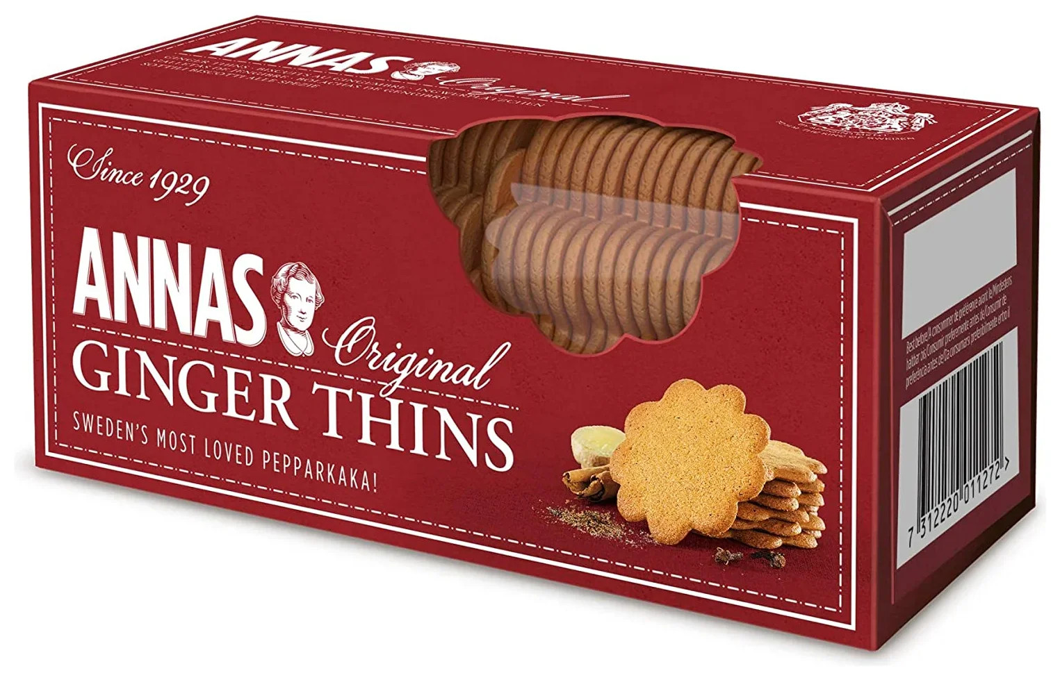 Anna's Ginger Thins Biscuits 150g Premium Swedish Spicy Thin Cookies