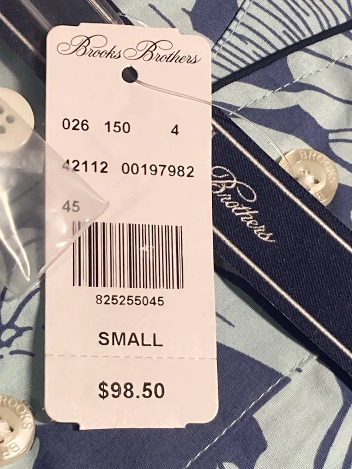 Brooks Brothers ночь рубашка мужская маленький пижамы Sleepwear цветочный гавайский новый с Ярлыками $98 - Изображение 3 из 4