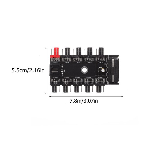 1pc Cooling Fan Hub Splitter Computer Fan Extension Adapter PC Fan Accessory - 第 4/12 張圖片
