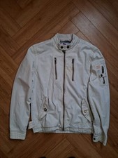 Mens Cream Pepe Jeans Drifter Cotton Jacket Coat Size Uk Small