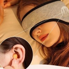Sleep Eye Mask Night Cover Eye Sleeping Mask for Women Men Rest Relax Gray Colo