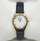 Vintage Seiko Gold-Tone 4N00-0590 Womens Watch w/ Seiko Band - Needs Battery