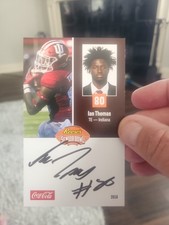 2018 Ian Thomas Signed Senior Bowl Rookie Card  Indiana. rookie card picture