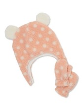 Wonder Nation Toddler Girls Faux Sherpa Hat and Mitten Set, 2-Piece, One Size -