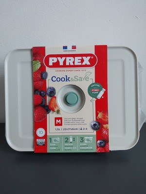 Pyrex Cook & Save Medium Vakuum Glas Aufbewahrungsschale 1,5 l