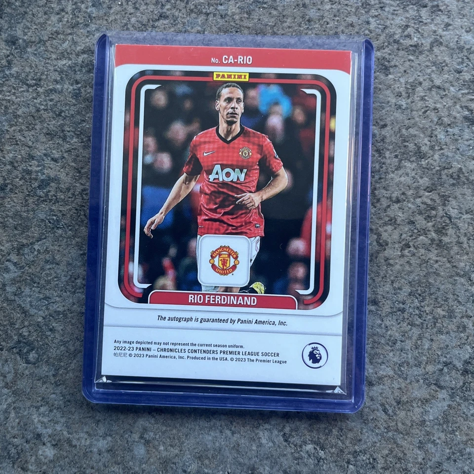 Rio Ferdinand Auto /99 Panini Chronicles Contenders EPL 2022-23 Manchester Utd  - Image 2 of 2