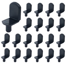 MYYZMY Shelf pins, 40pcs L-Shaped Clips 1/4 Inch Support Pegs for Black 