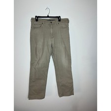 Duluth Trading Co Flex Fire Hose Relaxed Fit Men's Khaki Pants 36x32 Work