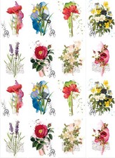 Garden Bouquet Flowers - Ceramic Decals- Enamel Decal - Glass Decal- 81062