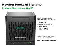 HP Proliant MicroServer GEN 10 AMD Opteron X3421 Quad Core @2.1GHz  32GB RAM